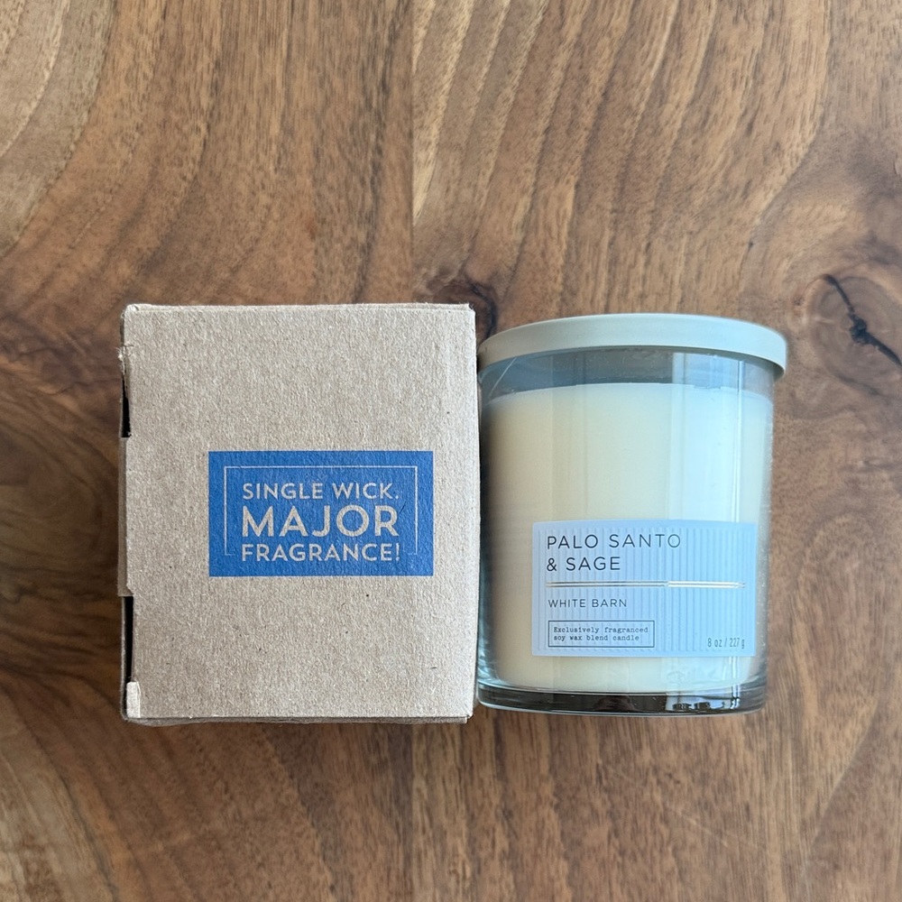 NWT White Barn Single Wick Candle with Box